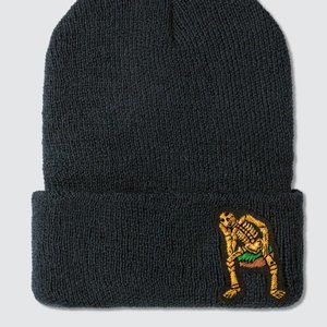 Rowing Blazers Derry Bones Wool Navy Skeleton Beanie